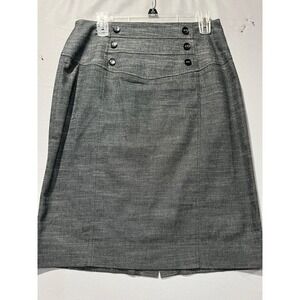 IZ Byer California Gray Button Front Pencil Skirt Size 11 Career Professional